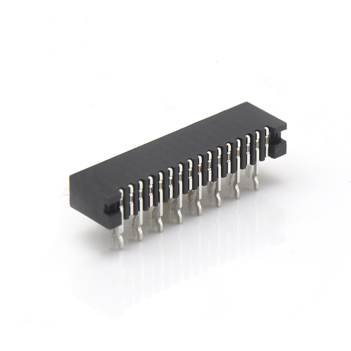 F1005 FPC FFC连接器Pitch 1.00mm 90° C型卧插 16Pin黑色
